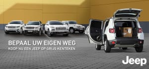 Jeep op grijs kenteken