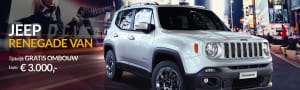 Jeep Renegade Van tijdelijk gratis ombouw t.w.v. 3000 euro
