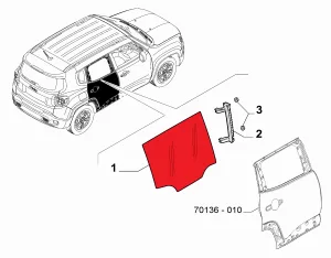 Jeep Renegade Portierruit Links Achter