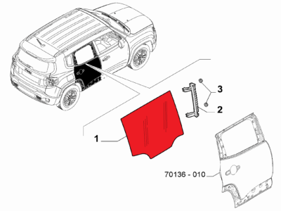 Jeep Renegade Portierruit Links Achter