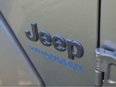 Jeep Wrangler JL Mopar 4xe Fender Wrangler Unlimited Decal Blue