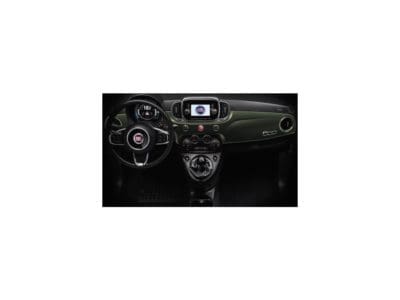 Fiat 500 Dashboard Covered in military green paint