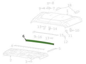 Jeep Wrangler JL Weatherstrip Hood to Cowl