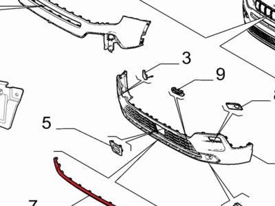 Jeep Avenger Sierlijst voorbumper