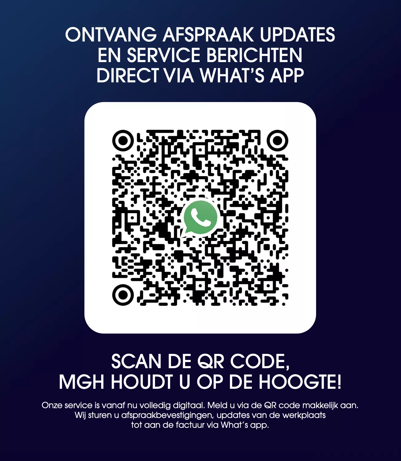 Whatsapp contact werkplaats heemstede