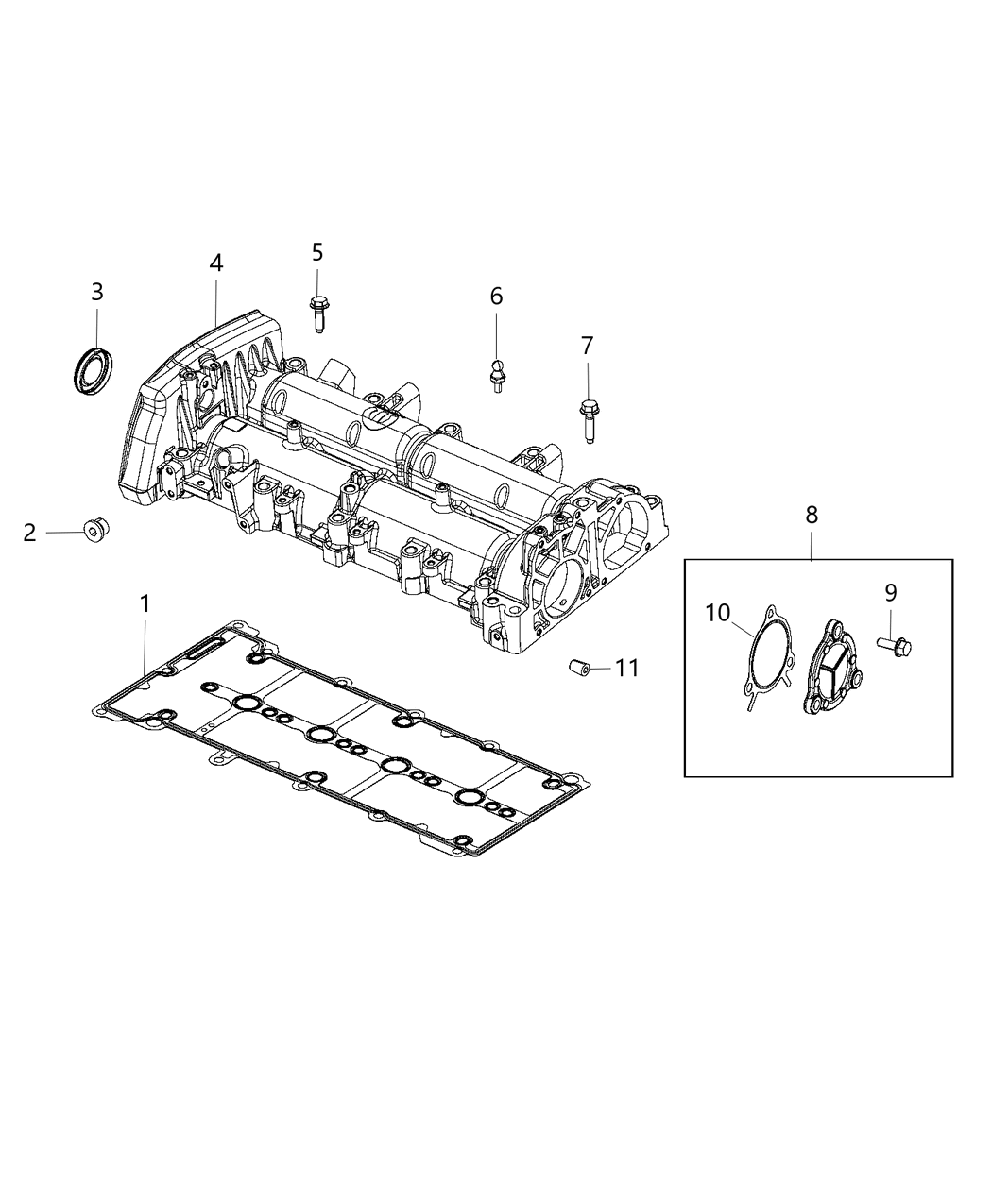 Jeep Wrangler JL Cover - Camshaft 2.2 Diesel